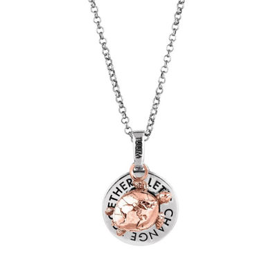 Collana Tuum Gaia Immagine di Collana Tuum Gaia In Argento Ed Oro Rosa 9K | GAIAEC90A0R