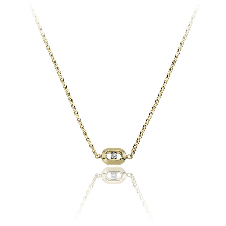 Immagine di Collana Chimento Double Optima Donna in Oro Giallo e Diamante 1G10260B11