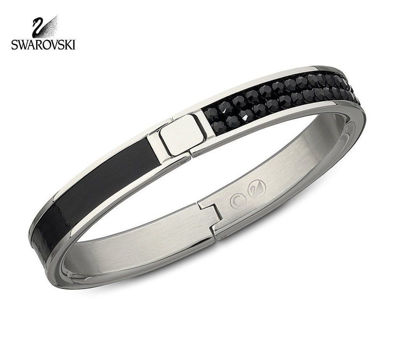 Bracciale Donna Gioielli Swarovski Intervalle Jet Bangle | 976017 Bracciale Swarovski Donna