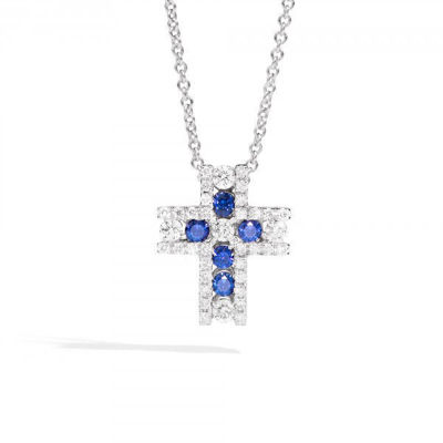 Girocollo Croce Recarlo Decò Zaffiri  Girocollo Croce Recarlo Decò Zaffiri
