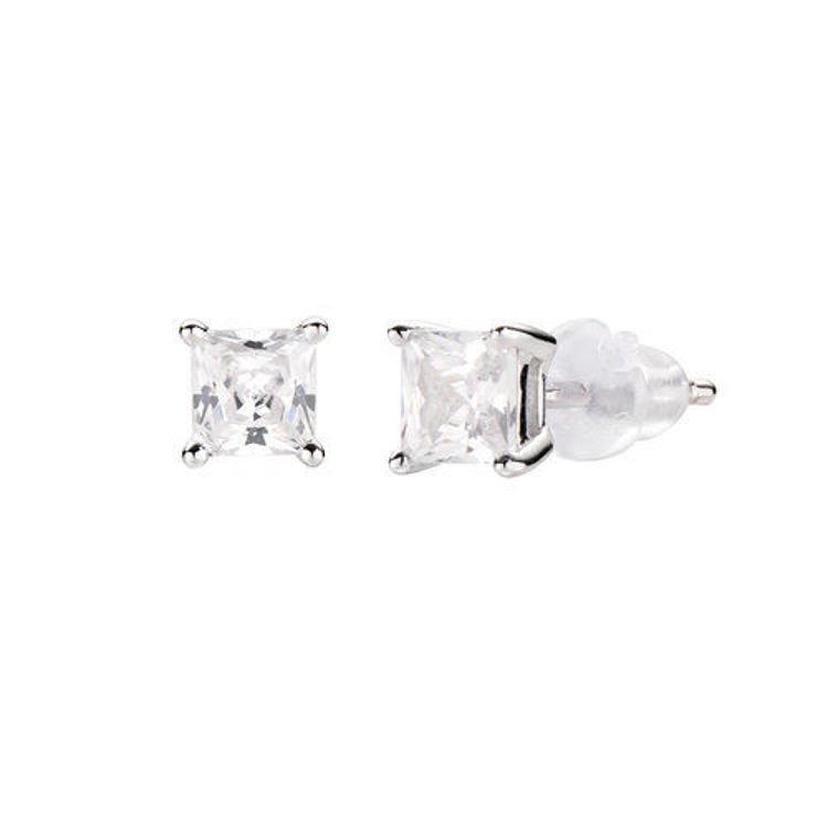 Immagine di Orecchini Diamonds Con Punto Luce Quadrato Piccolo Gioielli Amen | ELPQ40BB
