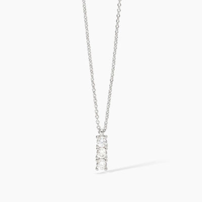 Immagine di Collana Con Catena Forzatina E Zirconi Bianchi Gioielli Mabina | 553643