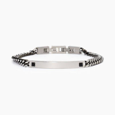 Immagine di Bracciale In Acciaio Con Gunmetal E Cristalli 2Jewels | 232498