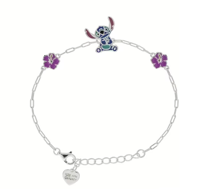 Visualizza i dettagli per Bracciale Bambina Stitch E Fiori Gioielli Disney | BS00095SL-65.CS Immagine di Bracciale Bambina Stitch E Fiori Gioielli Disney | BS00095SL-65.CS