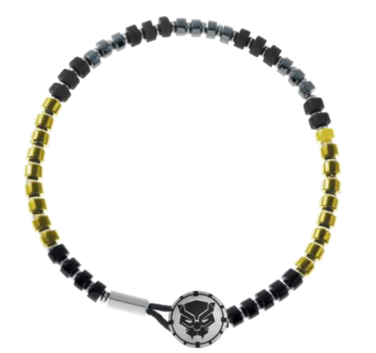 Immagine di Bracciale Con Perline Black Panther Gioielli Disney | B600631QML-8.CS