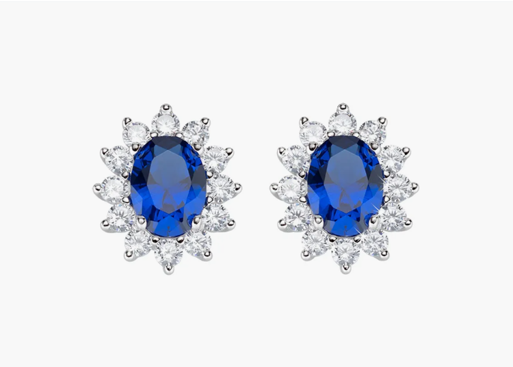 Immagine di Orecchini Royal Lady Zircone Blu Gioielli Amen | ORLDMBBBL