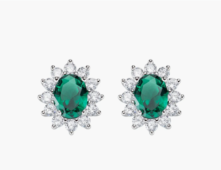 Immagine di Orecchini Royal Lady Zircone Verde Gioielli Amen |  ORLDMBBVE