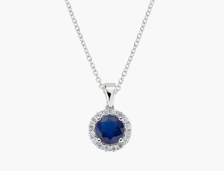 Immagine di Collana Diamond con Zircone tondo Blu Amen | CLLUBOBBBLZ