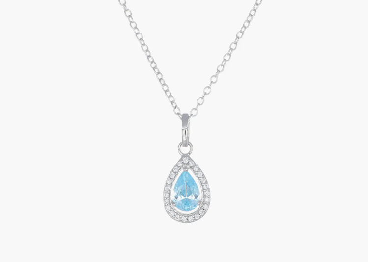 Immagine di Collana Goccia di Luce Acquamarina Amen | CLPGOBBACZ