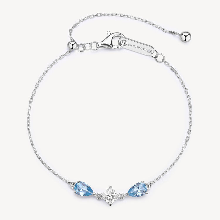 Immagine di Bracciale Tiralaccio Zirconi Light Blue Gioielli Brosway Fancy | FCL111