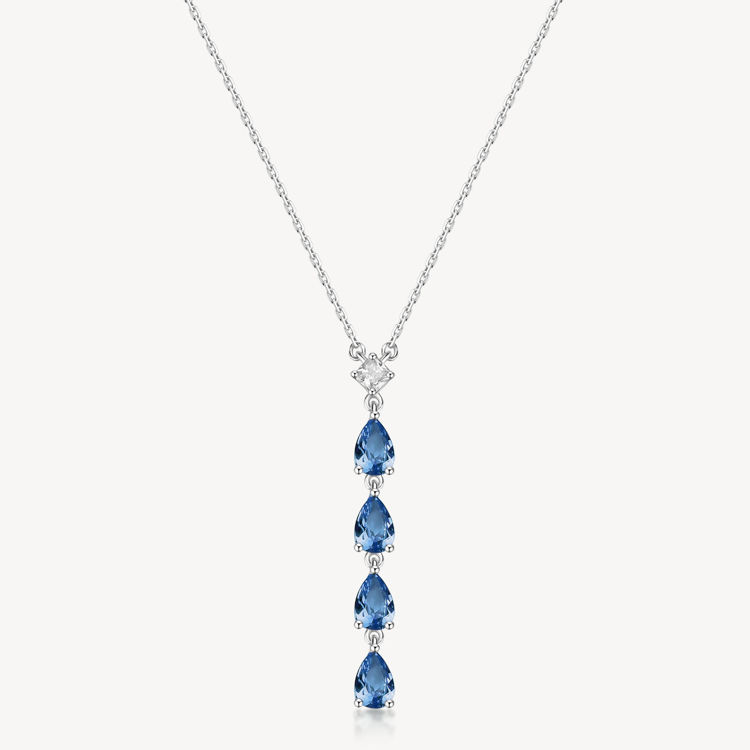 Immagine di Collana Con Pendente Zirconi Freedom Blue Gioielli Brosway Fancy | FFB110