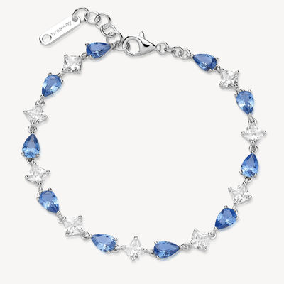 Immagine di Bracciale Zirconi Bianchi E Freedom Blue Gioielli Brosway Fancy | FFB111