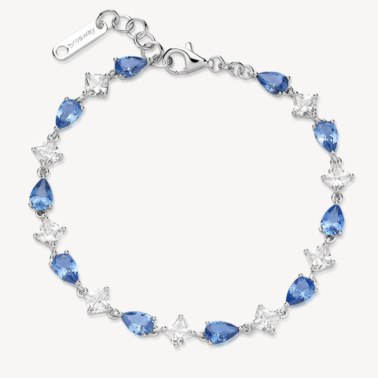 Immagine di Bracciale Zirconi Bianchi E Freedom Blue Gioielli Brosway Fancy | FFB111