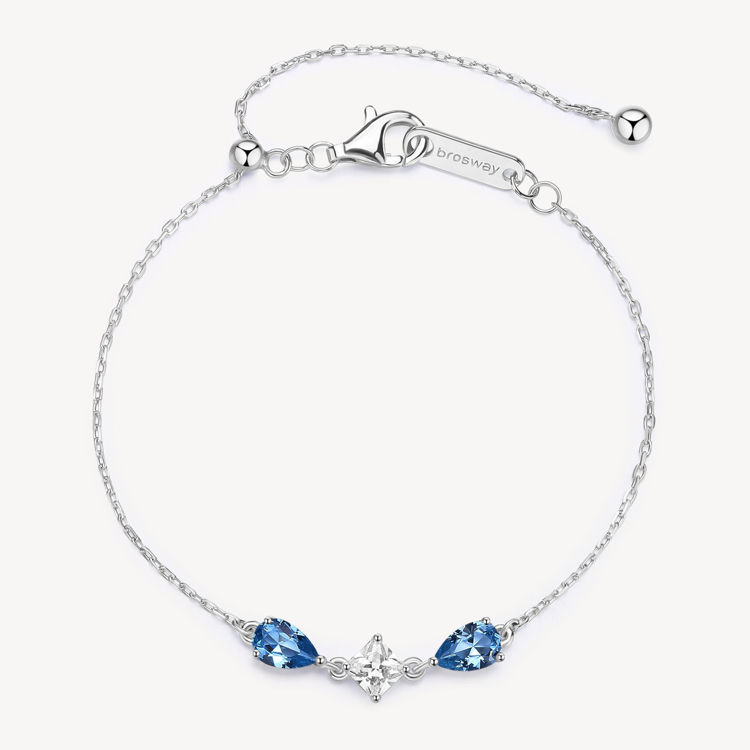 Immagine di Bracciale Tiralaccio Zirconi Bianchi E Freedom Blue Gioielli Brosway Fancy | FFB112