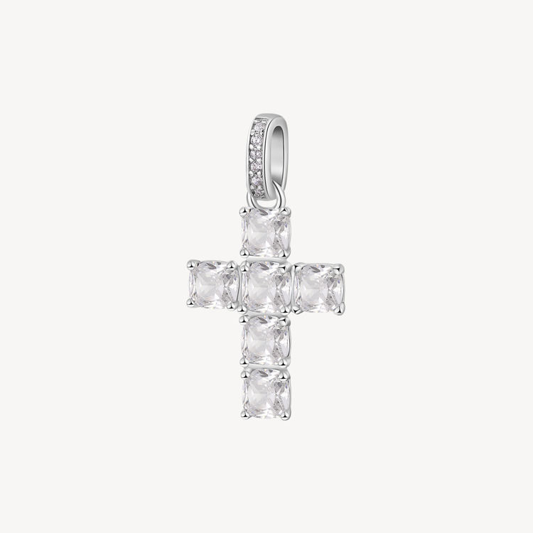 Immagine di Charm Croce Con Zirconi Infinite White Gioielli Brosway Fancy | FIW119