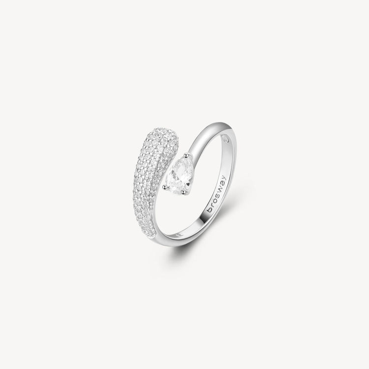 Immagine di Anello Contrarié Con Zircone Infinite White Gioielli Brosway Fancy | FIW129