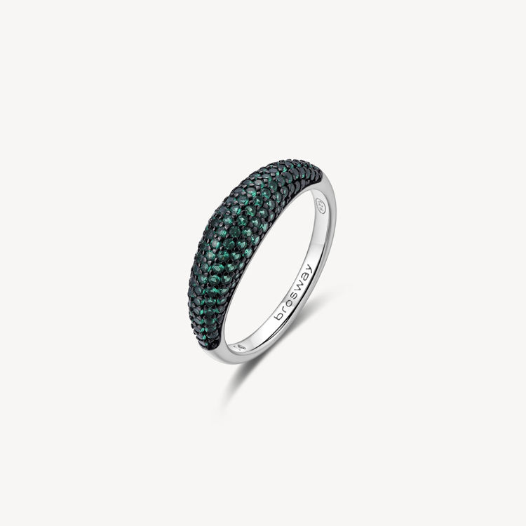 Immagine di Anello Galvanica Rutenio Life Green Gioielli Brosway Fancy | FLG125