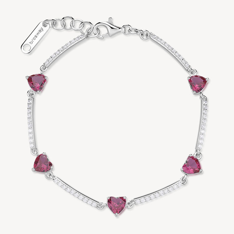 Immagine di Bracciale Semirigido Zirconi Bianchi E Passion Ruby Gioielli Brosway Fancy | FPR118