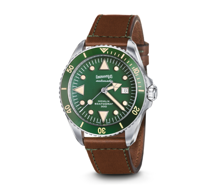 Immagine di Orologio Automatico Uomo Eberhard Scafograf 300 MCMLIX Verde | 41034.09