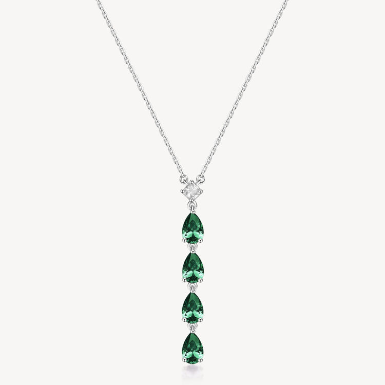 Immagine di Collana Con Pendente Zirconi Life Green Gioielli Brosway Fancy | FLG110