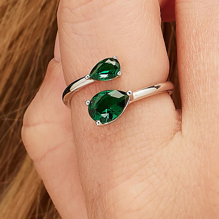 Immagine di Anello Con Zirconi Life Green Gioielli Brosway Fancy | FLG114