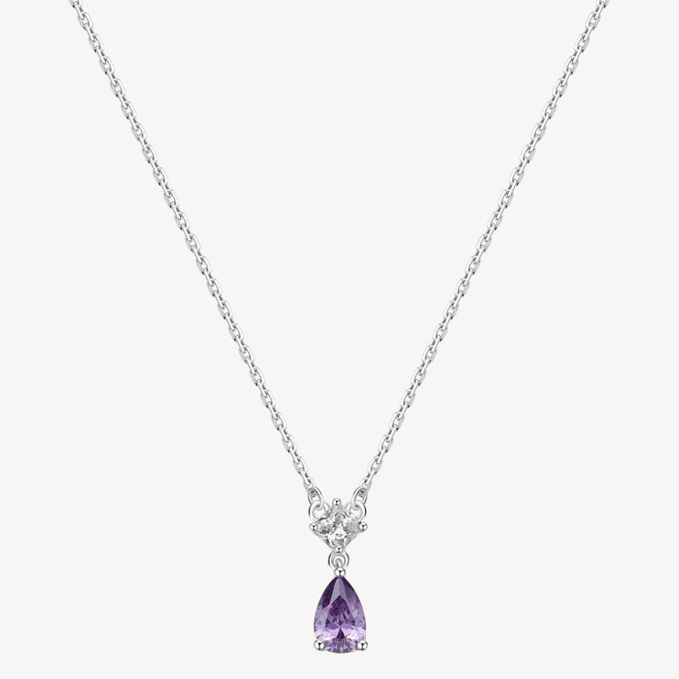 Immagine di Collana Con Pendente Zircone Magic Purple Gioielli Brosway Fancy | FMP111