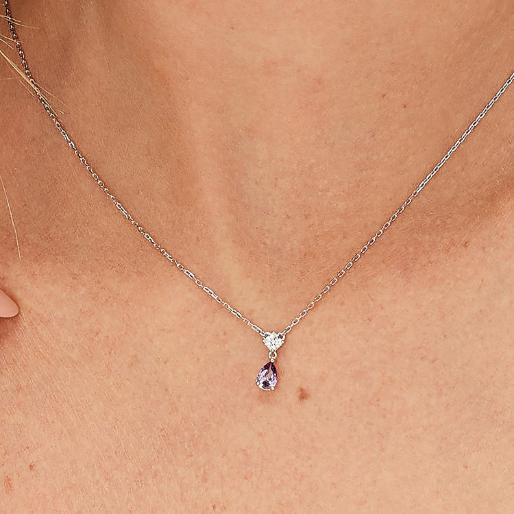 Immagine di Collana Con Pendente Zircone Magic Purple Gioielli Brosway Fancy | FMP111