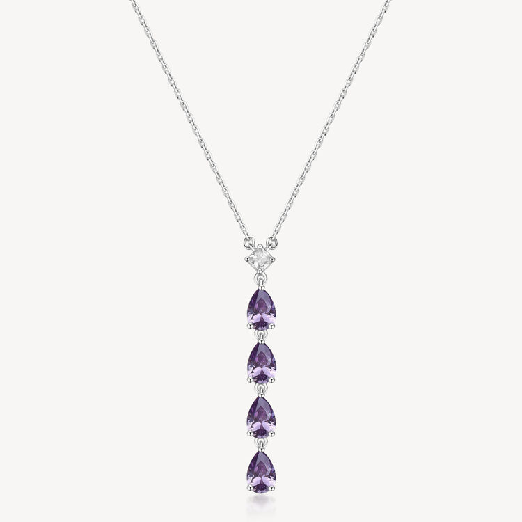 Immagine di Collana Con Pendente Zirconi Magic Purple Gioielli Brosway Fancy | FMP112