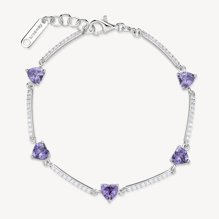 Immagine di Bracciale Semirigido Zirconi Bianchi E Magic Purple Gioielli Brosway Fancy | FMP119