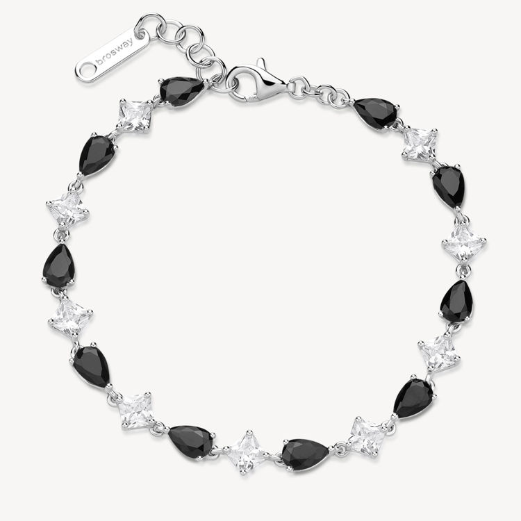 Immagine di Bracciale Zirconi Bianchi E Mystery Black Gioielli Brosway Fancy | FMB116