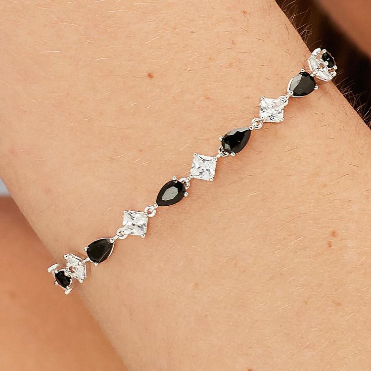 Immagine di Bracciale Zirconi Bianchi E Mystery Black Gioielli Brosway Fancy | FMB116