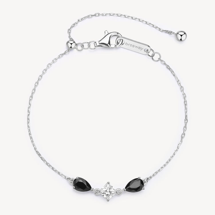 Immagine di Bracciale Tiralaccio Zirconi Bianchi E Mystery Black Gioielli Brosway Fancy | FMB117