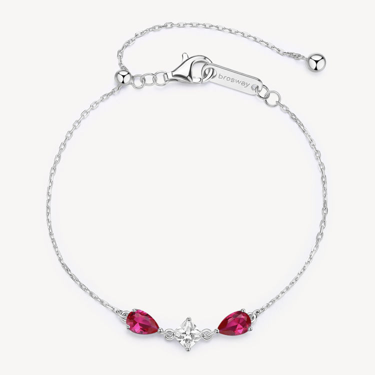 Immagine di Bracciale Tiralaccio Zirconi Bianchi E Passion Ruby Gioielli Brosway Fancy | FPR114