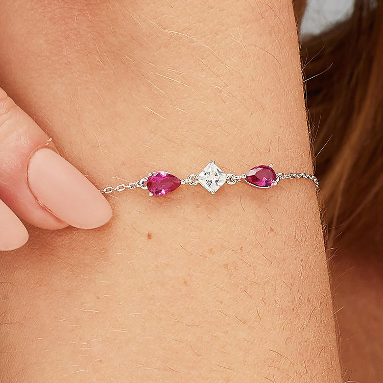 Immagine di Bracciale Tiralaccio Zirconi Bianchi E Passion Ruby Gioielli Brosway Fancy | FPR114