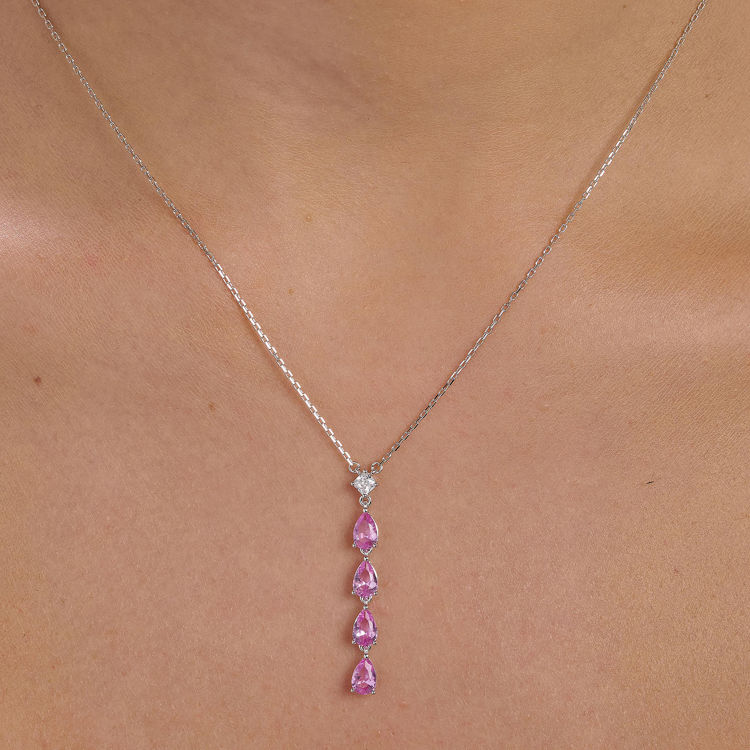 Immagine di Collana Con Pendente Zirconi Vibrant Pink Gioielli Brosway Fancy | FVP112