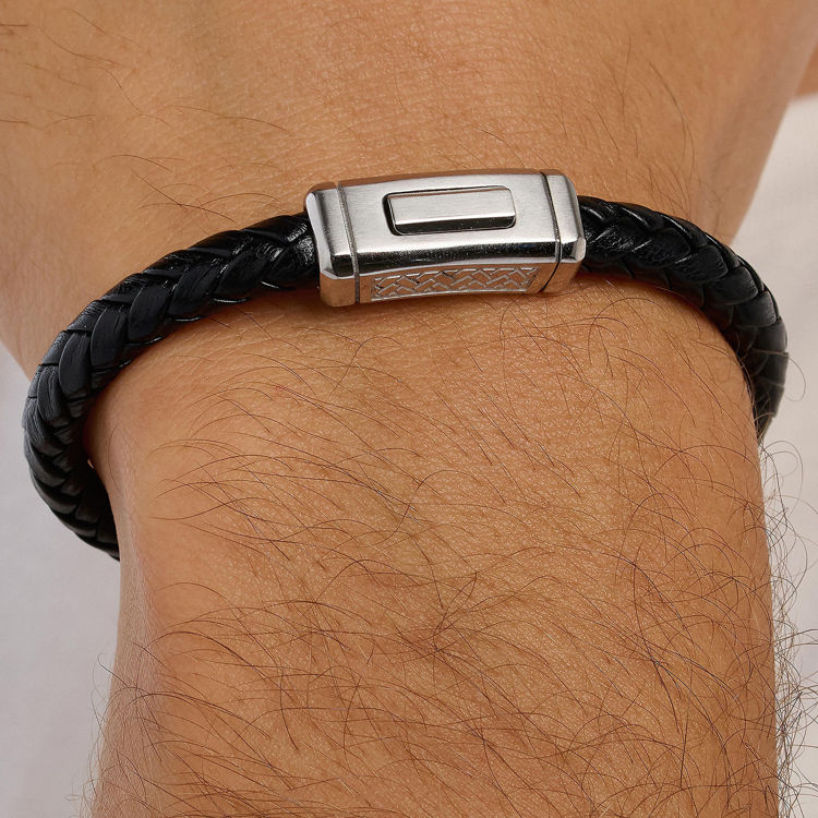 Immagine di Bracciale Uomo In Pelle E Acciaio Logan Brosway | BOA11B