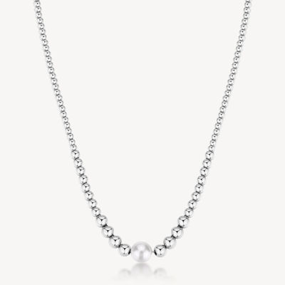 Immagine di Collana A Sfere In Acciaio E Perle Di Conchiglia Brosway | BPC03