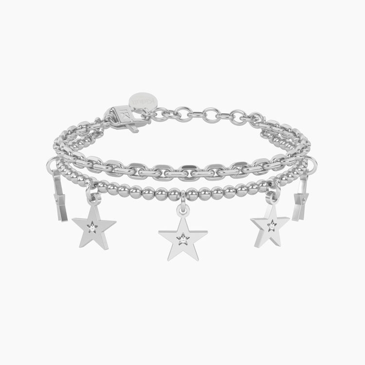 Immagine di Bracciale Catena Forzatina E Sfere Con Stella Gioielli Kidult | 732326