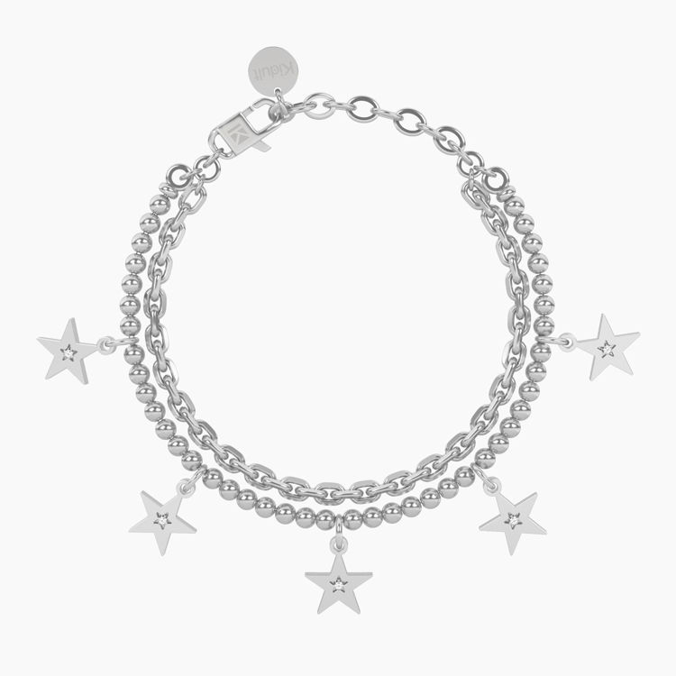 Immagine di Bracciale Catena Forzatina E Sfere Con Stella Gioielli Kidult | 732326