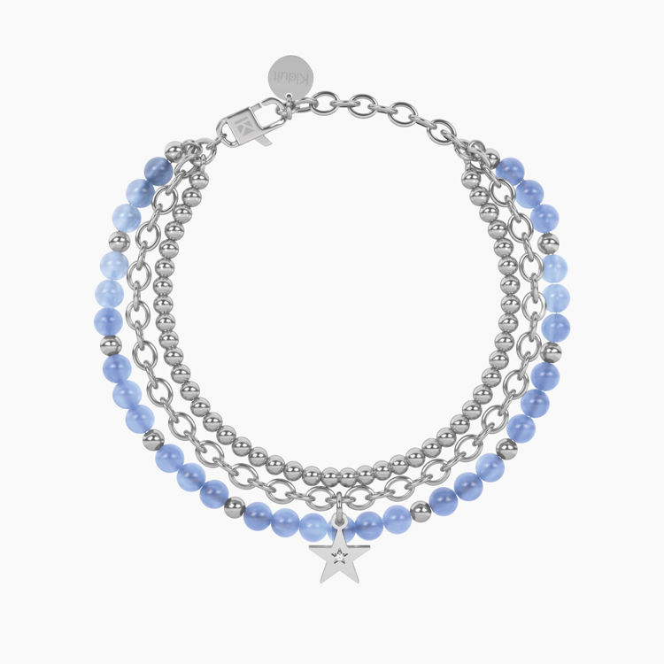 Immagine di Bracciale Giada Azzurra Con Stella Gioielli Kidult | 732320