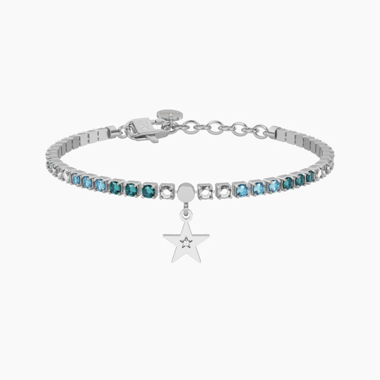 Immagine di Bracciale Tennis Azzurro Con Stella Gioielli Kidult | 732323