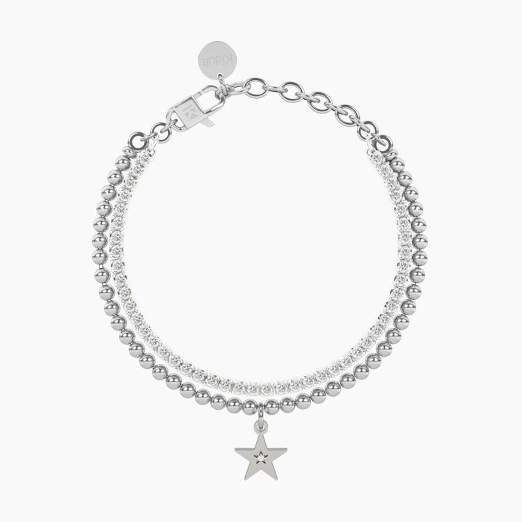 Immagine di Bracciale Tennis E Sfere Con Stella Gioielli Kidult | 732328