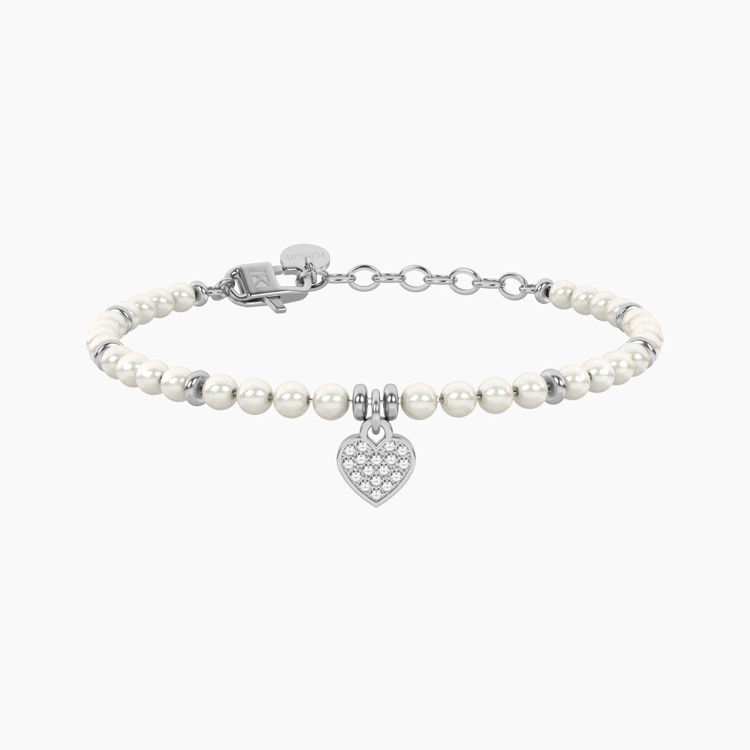 Immagine di Bracciale Con Perle E Cuore Gioielli Kidult | 732334