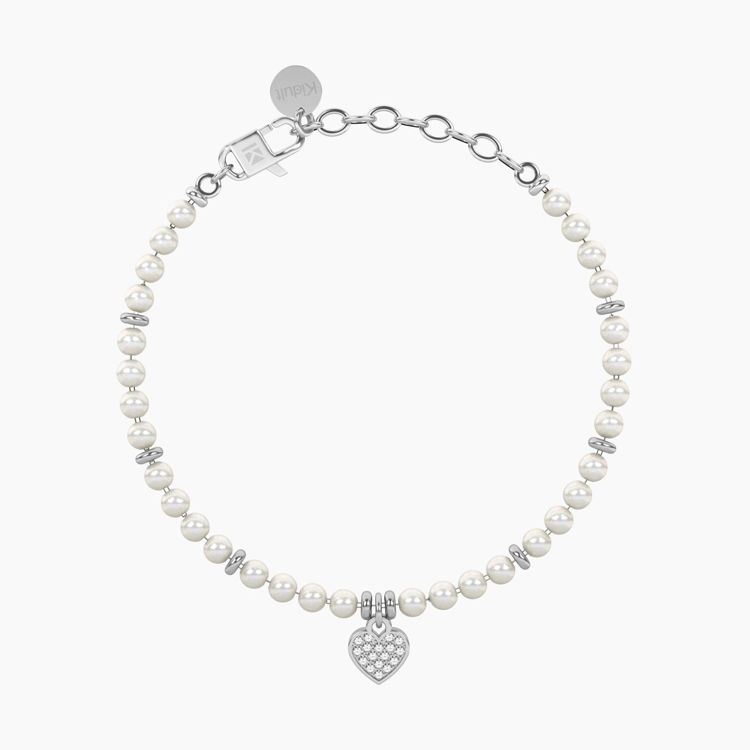 Immagine di Bracciale Con Perle E Cuore Gioielli Kidult | 732334