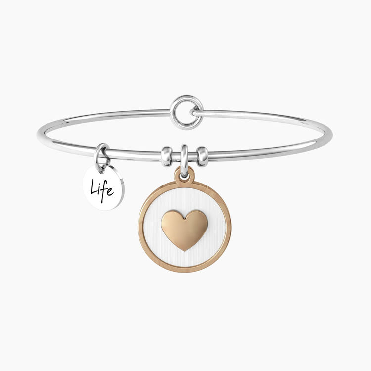 Immagine di Bracciale Rigido Mamma Con Ciondolo Cuore E Frase Gioielli Kidult | 732158