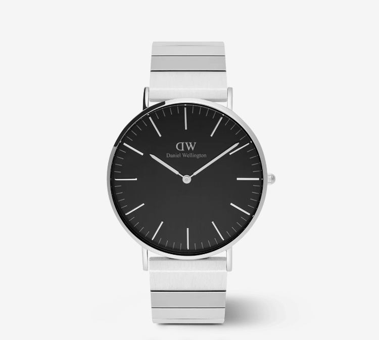 Immagine di Orologio Daniel Wellington Classic Piano Link Onyx Silver | DW00100774