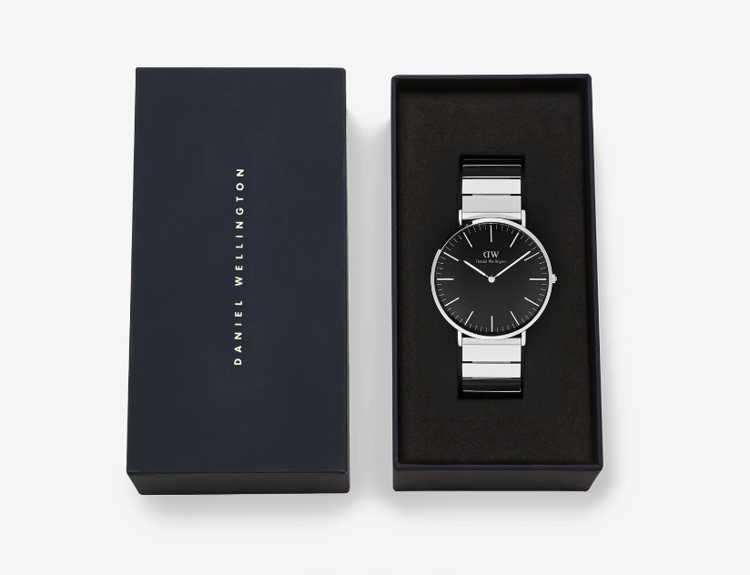 Immagine di Orologio Daniel Wellington Classic Piano Link Onyx Silver | DW00100774