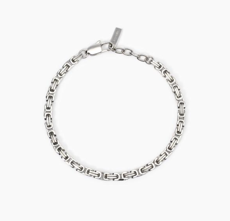 Immagine di Bracciale In Acciaio Da Uomo Con Catena Bizantina Quadrata 2Jewels |  232500