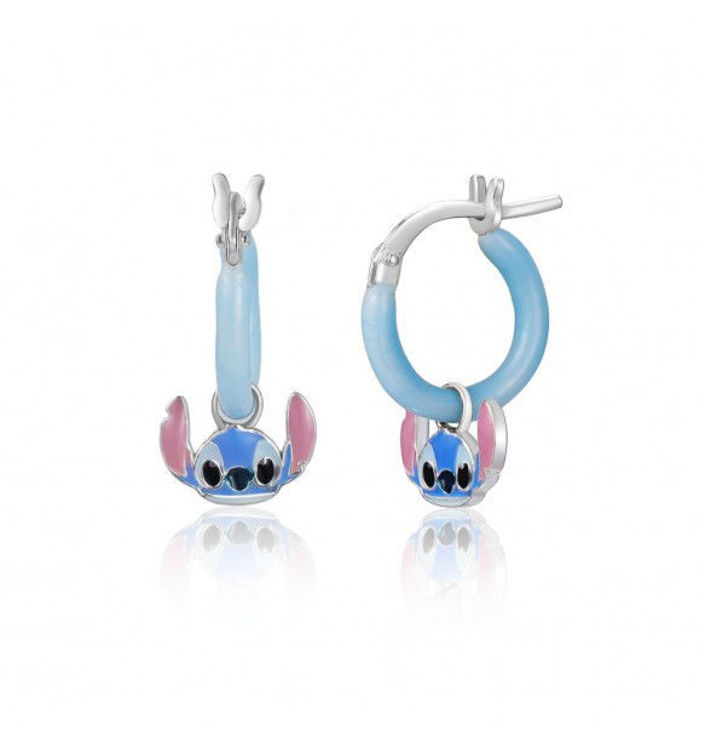 Immagine di Orecchini Bambina In Argento A Cerchio Mini Stich Gioielli Disney | ES00100SL.CS