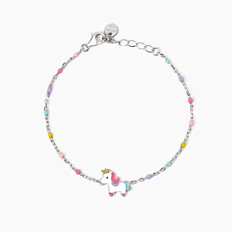 Immagine di Bracciale Bambina Con Unicorno Smaltato Gioielli Mabina | 533933